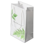 Petit Sac Cadeau Aquarelle Verdure Foliage Mariage Merci (Dos Angle)