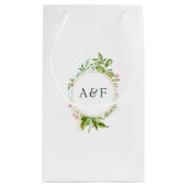 Petit Sac Cadeau Aquarelle Verdure Mariage cristal (Dos)