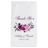 Petit Sac Cadeau Aquarelle violet ultra violet Mariage de fleurs PS (Devant)
