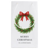 Petit Sac Cadeau Aquarelle Wire Noël moderne (Dos)