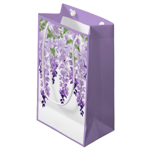 Petit Sac Cadeau Aquarelle Wisteria (Devant Angle)