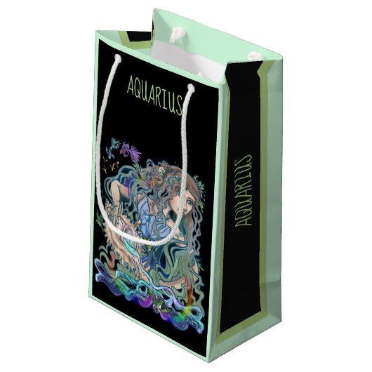 Petit Sac Cadeau Aquarius Zodiac (Dos Angle)