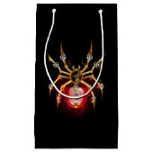 Petit Sac Cadeau Araignée en vapeur noire (Devant)