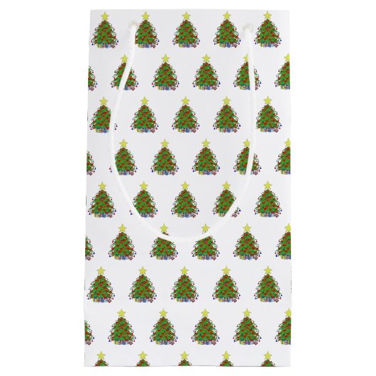 Petit Sac Cadeau Arbre de Noël (Devant)