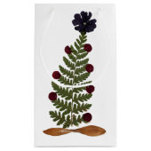 Petit Sac Cadeau Arbre de Noël à fleurs séchées - P (Dos)