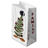 Petit Sac Cadeau Arbre de Noël à fleurs séchées - P (Devant Angle)