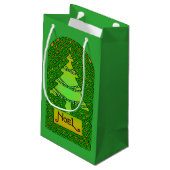Petit Sac Cadeau Arbre de Noël celtique (Dos Angle)