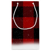 Petit Sac Cadeau Arbre de Noël sur buffle plaid (Dos)