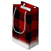 Petit Sac Cadeau Arbre de Noël sur buffle plaid (Dos Angle)
