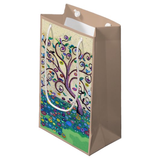 Petit Sac Cadeau Arbre de vie (Devant Angle)