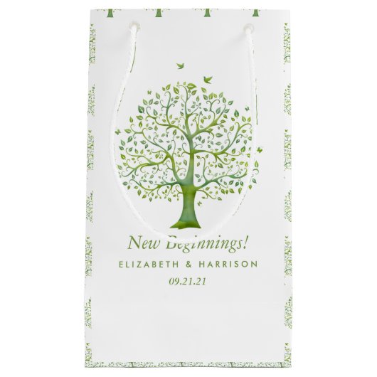 Petit Sac Cadeau Arbre de vie, mariage élégant Favor (Devant)