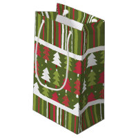 Arbres et bandes rouges, blancs et verts de Noël