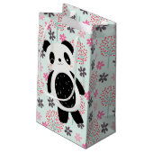 Petit Sac Cadeau Arbres, fleurs et ours de panda (Dos Angle)