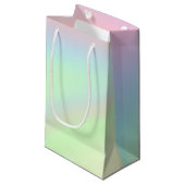 Petit Sac Cadeau Arc-en-ciel pastel de couleur (Devant Angle)