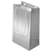 Petit Sac Cadeau Argent Gem & Parties scintillant 25e anniversaire (Dos Angle)