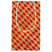 Petit Sac Cadeau Arlequin rouge Vintage (Devant)