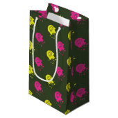 Petit Sac Cadeau Army Green - Painball rose et jaune (Devant Angle)