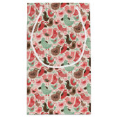 Petit Sac Cadeau arrière - plan avec les oiseaux mignons (Dos)