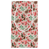 Petit Sac Cadeau arrière - plan avec les oiseaux mignons (Devant)