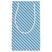 Petit Sac Cadeau arrière - plan Bleu-blanc de carrés (Devant)