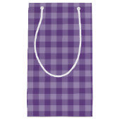 Petit Sac Cadeau Arrière - plan checkered violet (Devant)