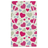 Petit Sac Cadeau Arrière - plan de coeurs (Dos)