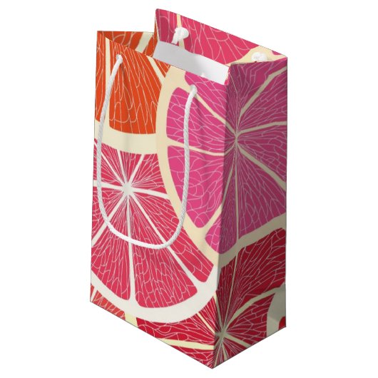 Petit Sac Cadeau Arrière - plan de cru de pamplemousse (Dos Angle)