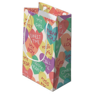 Petit Sac Cadeau Arrière - plan de forme d'amour