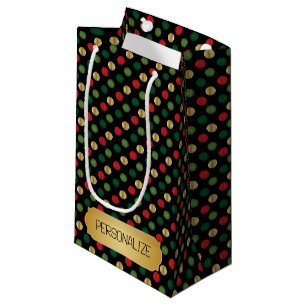 Petit Sac Cadeau Arrière - plan de Noël Polka Dot