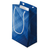 Petit Sac Cadeau Arrière - plan de pointe bleu-foncé (Devant Angle)