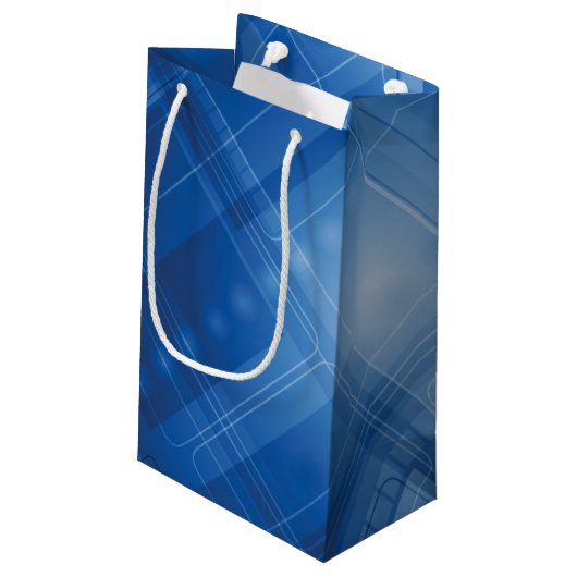 Petit Sac Cadeau Arrière - plan de pointe bleu-foncé (Dos Angle)