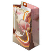 Petit Sac Cadeau Arrière - plan dénommé de conception (Devant Angle)