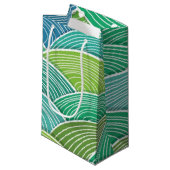 Petit Sac Cadeau Arrière - plan des vagues vertes abstraites (Devant Angle)