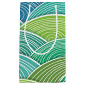 Petit Sac Cadeau Arrière - plan des vagues vertes abstraites (Devant)