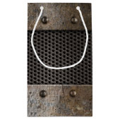 Petit Sac Cadeau Arrière - plan grunge en métal (Dos)