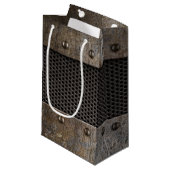Petit Sac Cadeau Arrière - plan grunge en métal (Devant Angle)