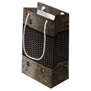 Petit Sac Cadeau Arrière - plan grunge en métal