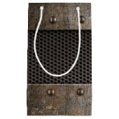 Petit Sac Cadeau Arrière - plan grunge en métal (Devant)