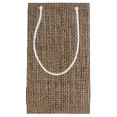 Petit Sac Cadeau Arrière - plan imprimé Brown à l'apparence de Burl (Devant)