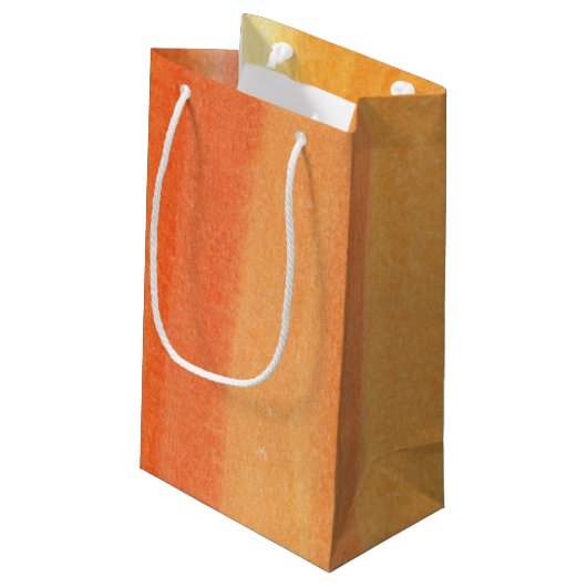 Petit Sac Cadeau Arrière - plan peint à la main d'aquarelle (Dos Angle)