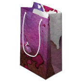 Petit Sac Cadeau Arrière - plan pourpre d'aquarelle (Devant Angle)