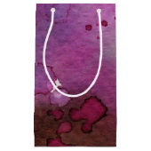 Petit Sac Cadeau Arrière - plan pourpre d'aquarelle (Devant)