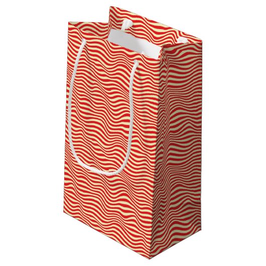 Petit Sac Cadeau Arrière - plan rayé (Dos Angle)