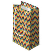 Petit Sac Cadeau Arrière - plan rayé 2 de zigzag (Devant Angle)
