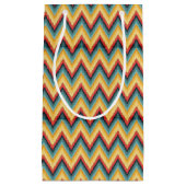 Petit Sac Cadeau Arrière - plan rayé 2 de zigzag (Devant)