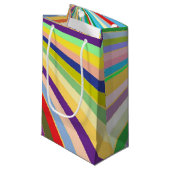 Petit Sac Cadeau Arrière - plan rayé frais (Devant Angle)