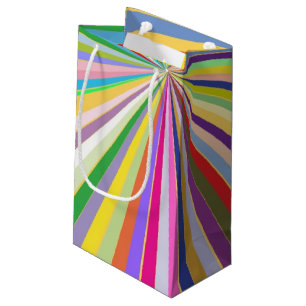 Petit Sac Cadeau Arrière - plan rayé frais