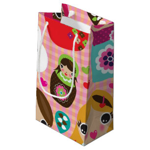 Petit Sac Cadeau Arrière - plan russe d'illustration de poupée