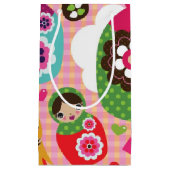 Petit Sac Cadeau Arrière - plan russe d'illustration de poupée (Devant)