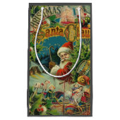 Petit Sac Cadeau Art antique du Père Noël (Devant)